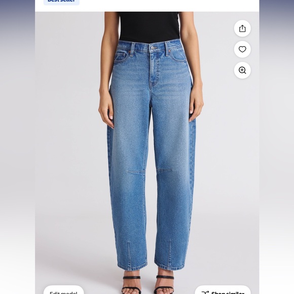 Women’s Barrel mid-rise Jeans from Sofia by Sofia Vergara size 6 midwash NWT - Picture 3 of 12